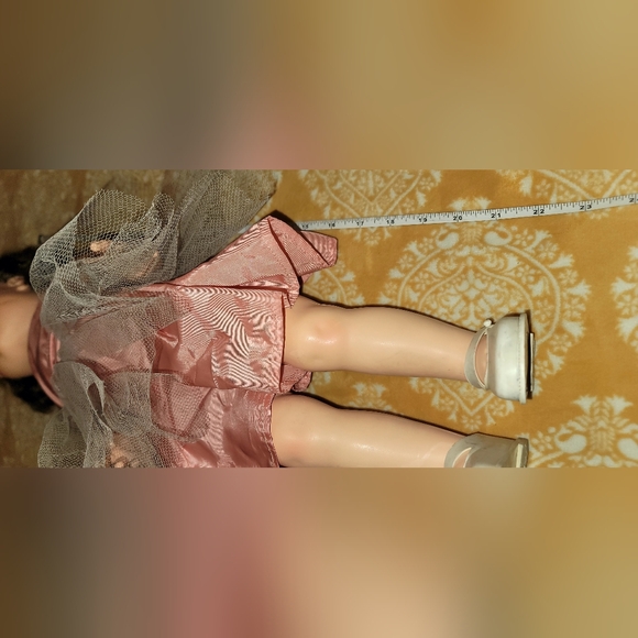 VTG 1950s IDEAL SAUCY WALKER 22" GIRL DOLL w PINK DRESS, BROWN HAIR, BLUE EYES - Picture 16 of 16